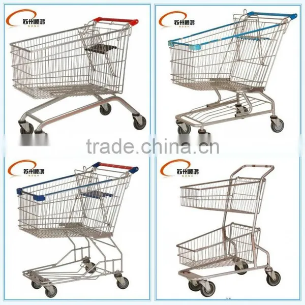Four Wheels Trolley for Supermarket With Kid Seat photo-2