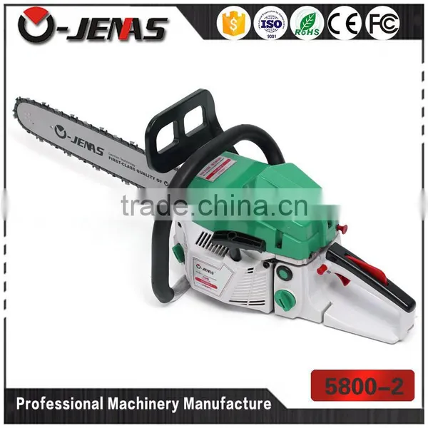 China Manufacturer 58CC 2-stroke Single Cylinder Forced Air Cooling 5800 Chainsaw for Sale photo-2