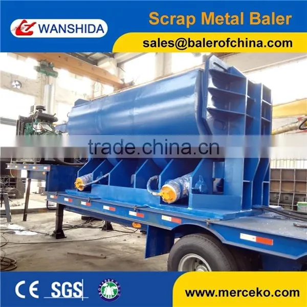 Mobile Hydraulic Metal Scrap Baling Press Baler Compactor Machine Portable Trailer photo-6