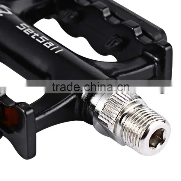 2Pcs SETSAIL 921 DU Bering Bike Pedals With Anti-skid Gear Frame Reflective Stripe Self-locking Pedals Bicycle Accessories Parts photo-3