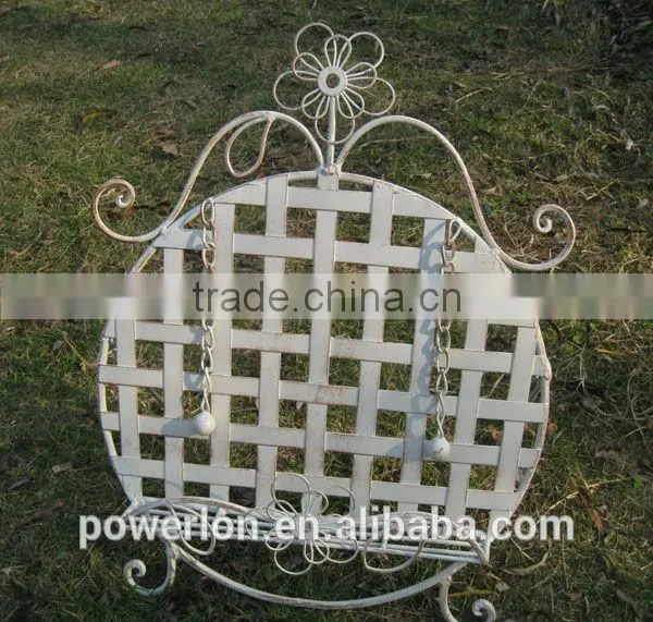 Antique White Foldable Metal Book Disply Rack PL08-6430 photo-2