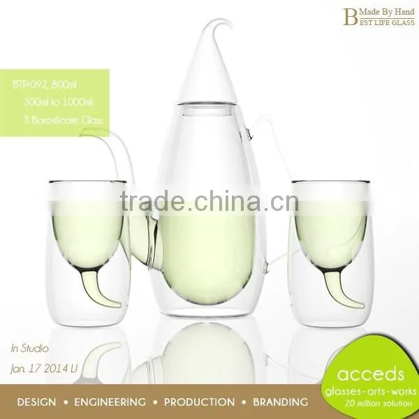 Borosilicate Fashioned Microwave Handmade Unbreakable Tea Pot Glass Made photo-4