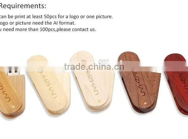 Real Capacity 2GB 4GB 8GB 16GB 32GB 64GB Wood Custom Bulk 1GB USB Flash Drive photo-5