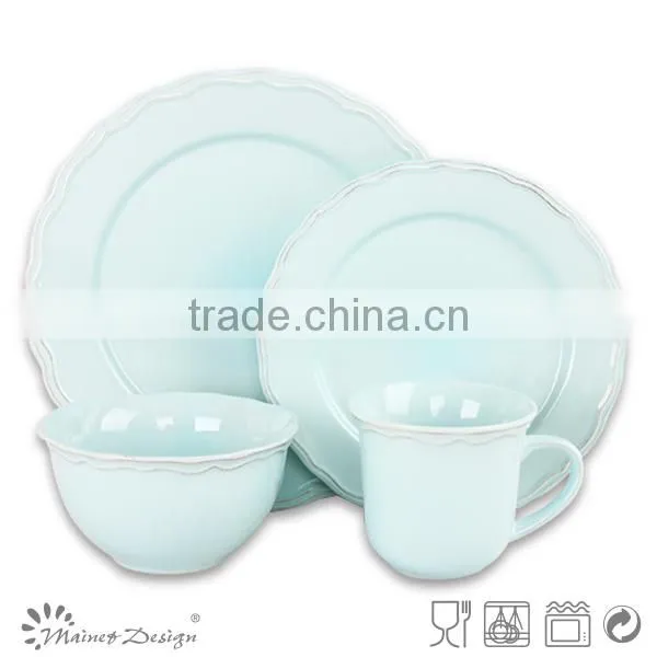 Ceramic 4person 16pcs Two-tone Glaze Dinner Set photo-3
