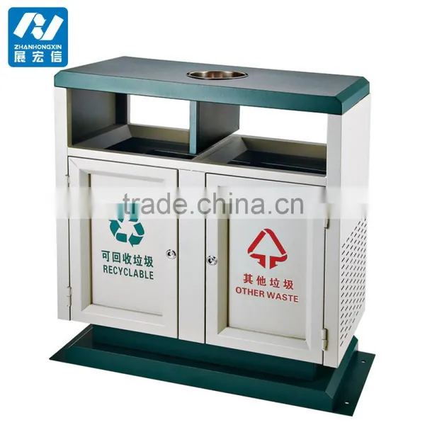 Outdoor Stainless Steel Trash Bin ,Garbage Can photo-3