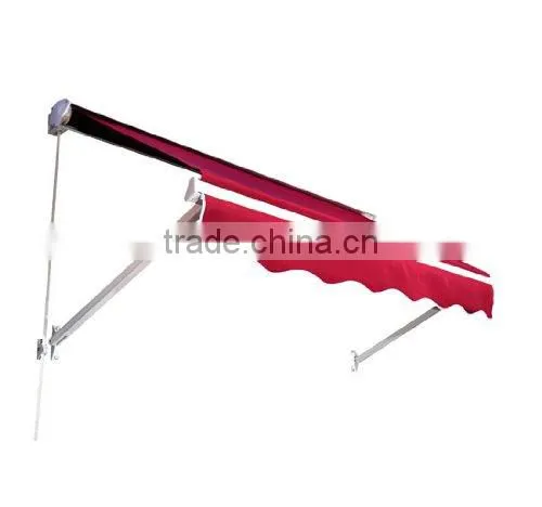 6Feet x 2Feet Patio Manual Retractable Red Sun Shade Awning photo-3