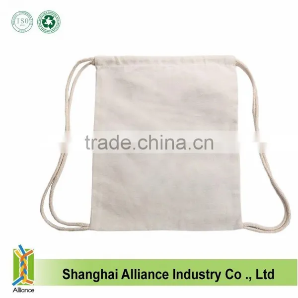 Organic Cotton Drawstring Bag Drawstring Backpack photo-5