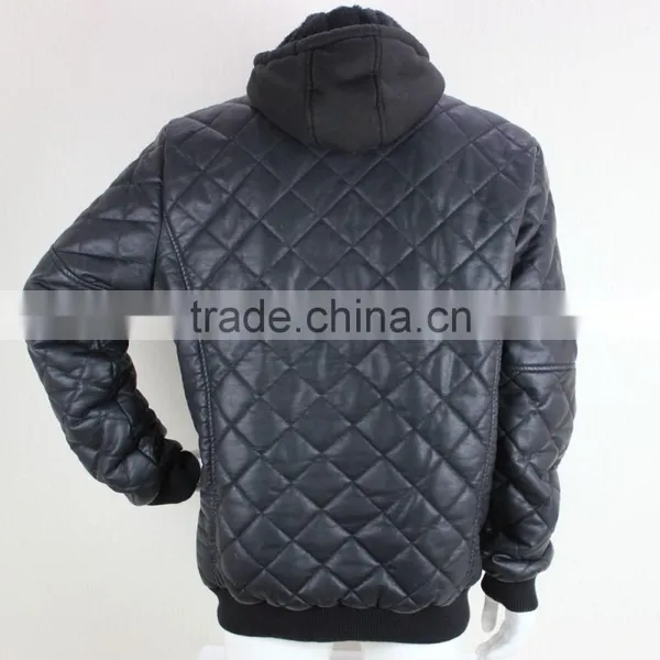 HOT Men Black Fashion XXX Leather Jacket photo-5