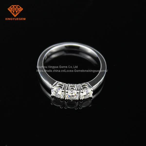 Classic Design Suprior Sparkle Synthetic Jewelry 18/14kg Gold Moissanite Ring Hotsells in Italy​ Market photo-2