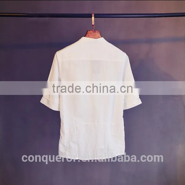 Men's White Linen Shirt HOT! MSRL0045 photo-5