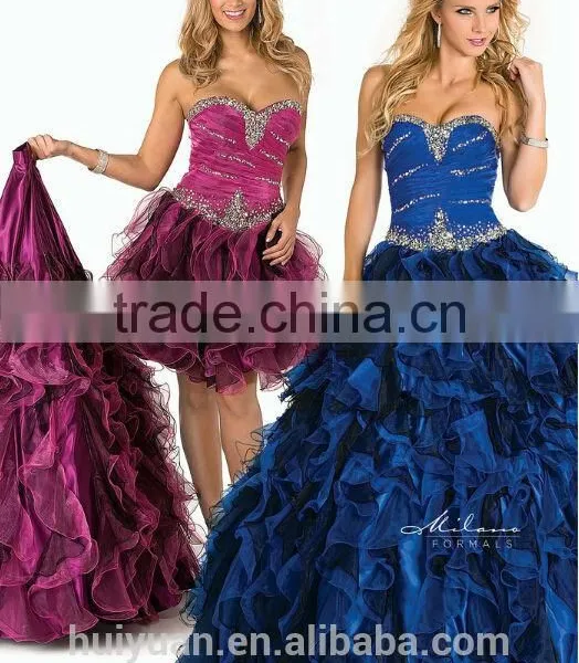 Orangza V-neck Latest Design Formal Evening Gown photo-2