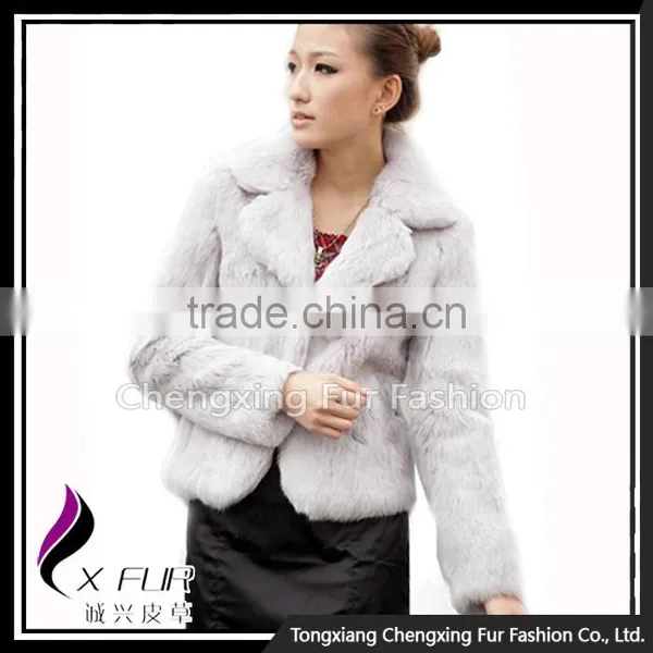 CX-G-A-201 Sexy Womens Genuine Rabbit Fur Lady Clothes Women photo-6