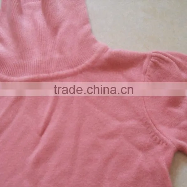 China Latest Fashion Design Children Winter Long Sleeve Wear High Neck Pink Thick Kids Girl Sweater (BKNK5282) photo-3