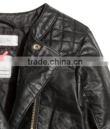 Hot Selling Winter Kids Leather Jacket for Girls With High Quality photo-2