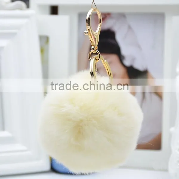 Myfur 2016 Colorful Christmas Gifts Rabbit Fur Ball Pendant Pom Pom Keychain photo-6