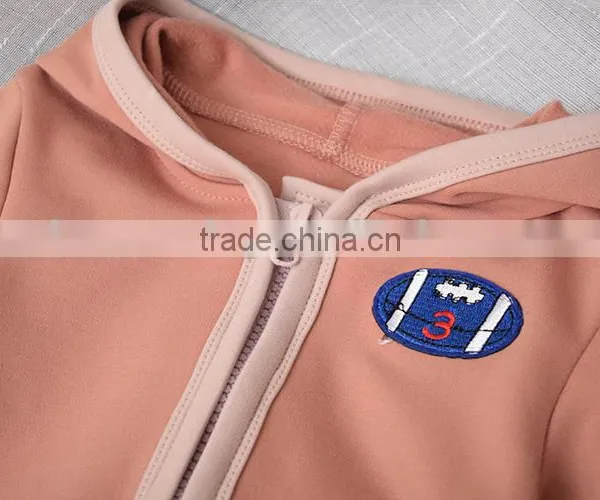 Wholesale Hooded High Quality Cotton Long Sleeve Baby Playsuit photo-4