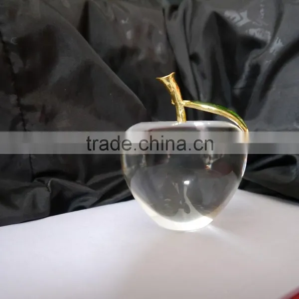 High Quality Quality Crystal Clear Colour Apple Model for Wedding Gift photo-2