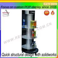 Custom Floor Standing Bottle and Cup Display Rack