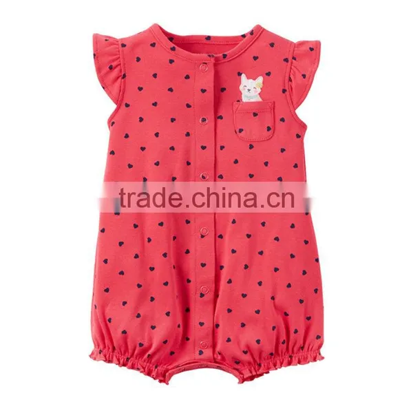 Summer Short Sleeves Cartoon Cotton Newborn Baby Girls Boys Jumpsuits photo-5