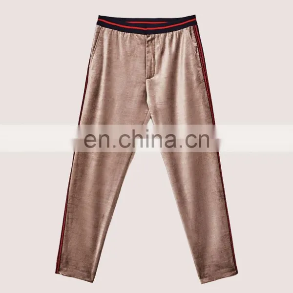 Wholesale Dongguan Custom Man Casual Velvet Trousers With Side Stripes photo-6