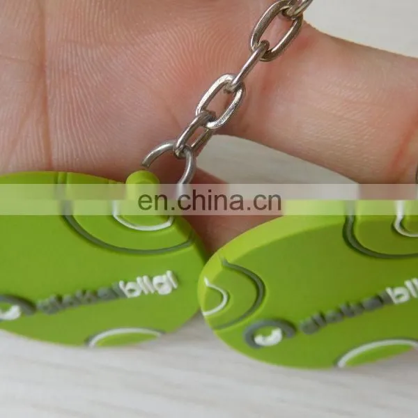 Round Shaped Personalized Cool Soft Pvc Keychain photo-3