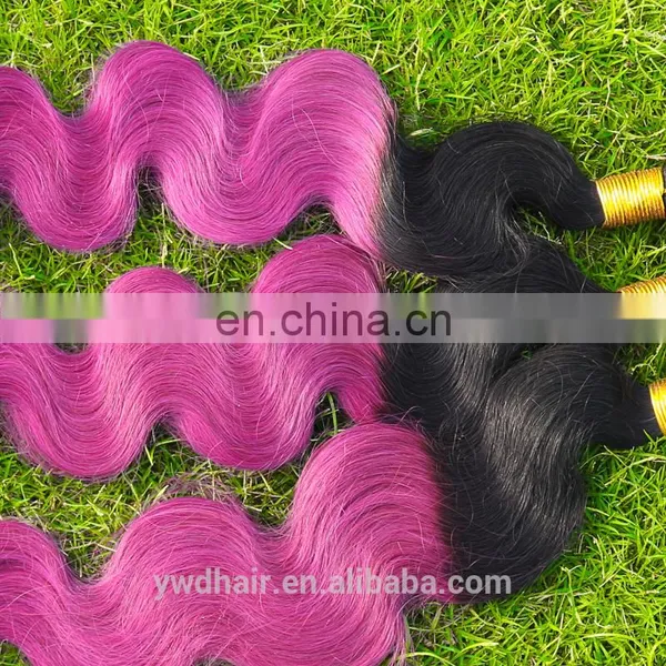 8A Ombre Brazilian Hair Body Wave Two Tone Color Purple Hair Extensions Body Wave Paypal Accept 3 Bundles Free Shipping photo-3