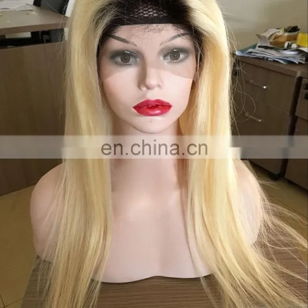 Brown Color Beautiful Brazilian Human Hair Lace Wig Blonde Human Hair Full Lace Wig photo-2