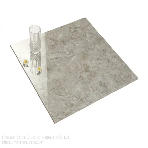 Grey Marble 600x600mm Polished Porcelain Tiles for Living Room