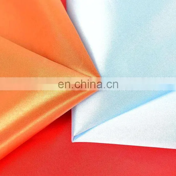 Hot Sale Wholesale High Quality 92% Polyester 8% Elastic Stretch Shiny Satin Spandex Fabric for Dress photo-5