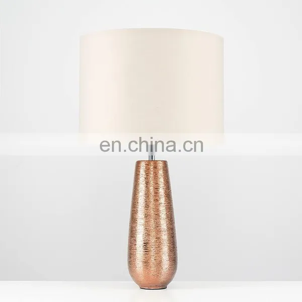 Novel Modern Custom Cheap Home Decor Rose Gold Desk Lamps Ceramic Foe Hotel Bedside photo-3