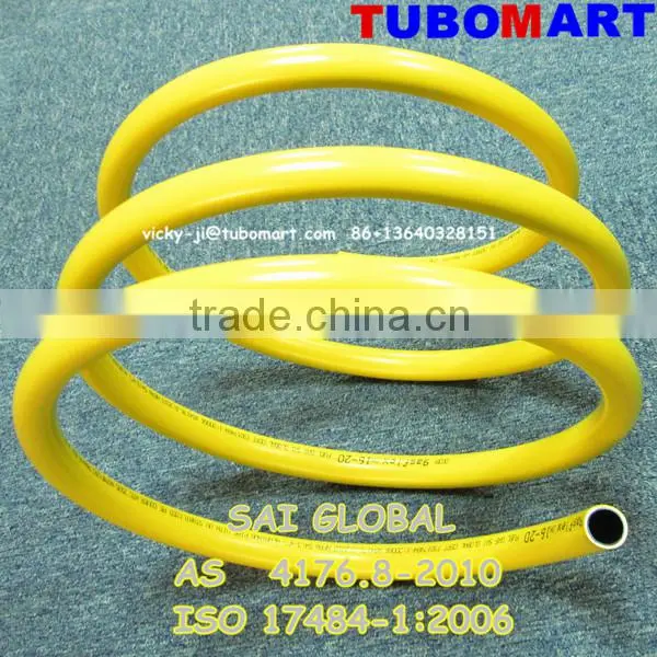 pe al pe yellow gas pipe for indoor gas and heating system SAI certificate