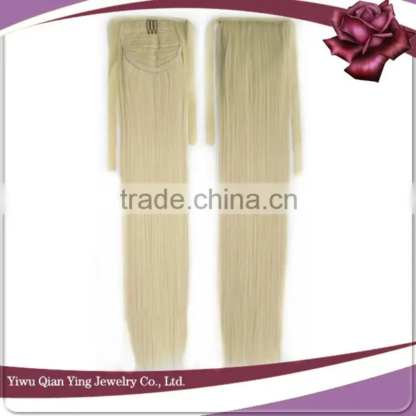 Stars Straight Brown Synthetic Hair Band Ponytail photo-2