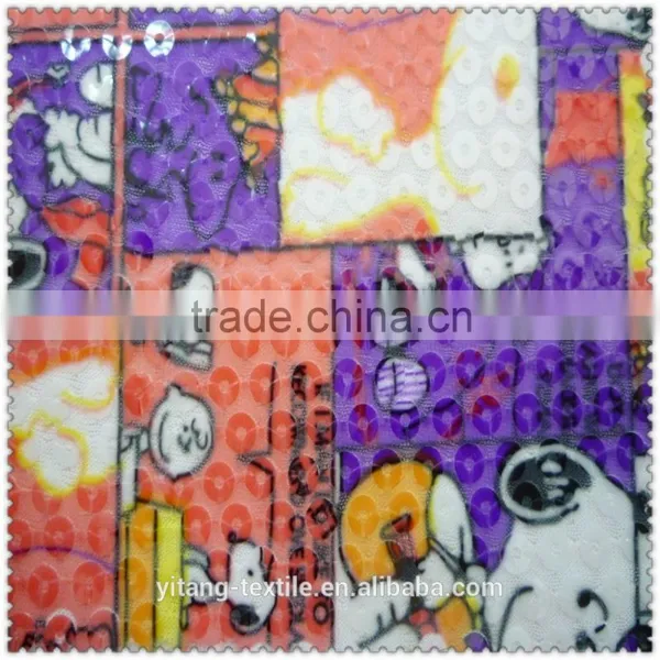 Dog Printed Sequin Fabric photo-4