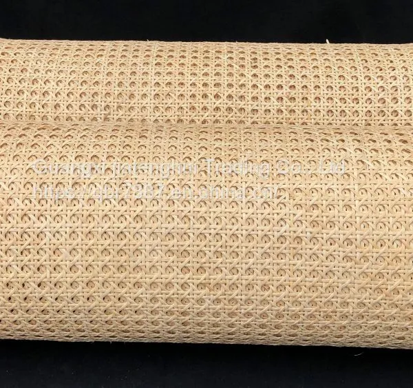 Natural Mesh Rattan Woven Material Indonesia Primary Color Real Imitation Rattan Octagonal Hexagonal Square Ceiling Veneer Decoration photo-5