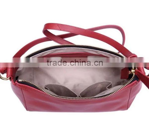 Guangzhou Manufacturer Cowhide Leather Single-handle Hobo Bag Ladies Satchels photo-3