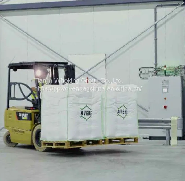 Jumbo Bag Big Bags Scrap PP 500- 1000kg Top White Skirt Flat Color Printing Feature Weight Bottom Loop Safety Material