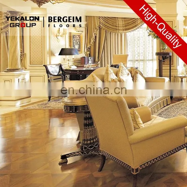 Bergeim Floors Multi-Layer Engineered Oak Chevron Unfinished Parquet Flooring photo-3
