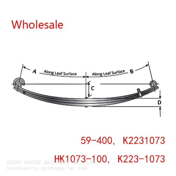 KENWORTH Rear Leaf Springs 59-400，K2231073，HK1073-100, K223-1073 Wholesale photo-3