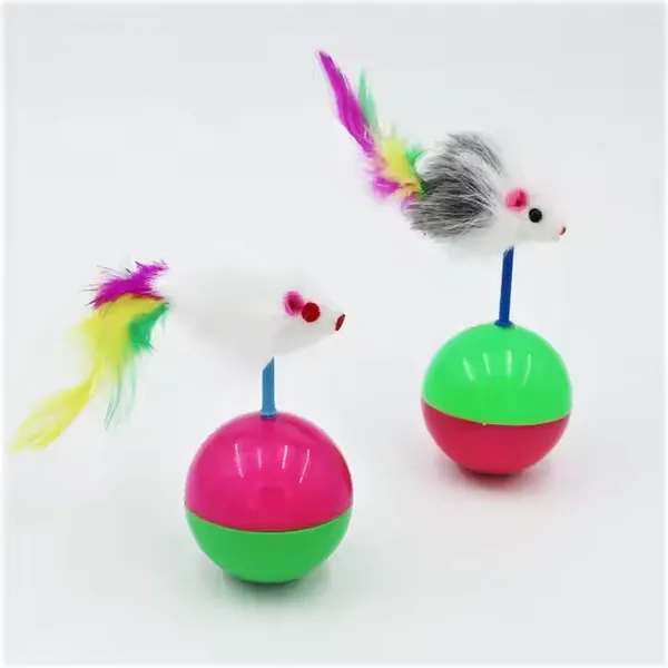 Cat Toy Mouse Self-Hey Funny Cat SticK Kitten Kitty Anti-Boring Artifact Feather Mouse Toy Interactive for Indoor photo-3