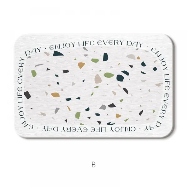 Waterstone Style Custom Printing Diatomite Stone Bath Mat for Bathroom photo-3