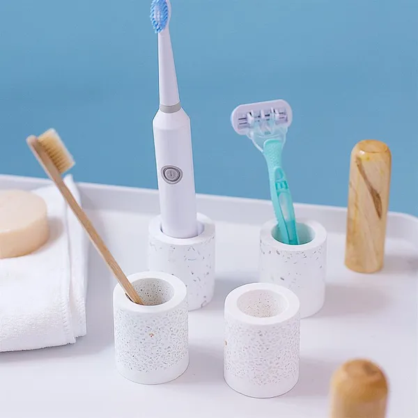 Absorbent Cup Shape Diatomite Stone Toothbrush Holder Supplier photo-5