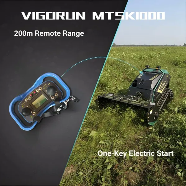 Vigorun MTSK1000 Robot Mower, High-Efficiency 1000mm Working Width Forestry Mulcher for Professional Use