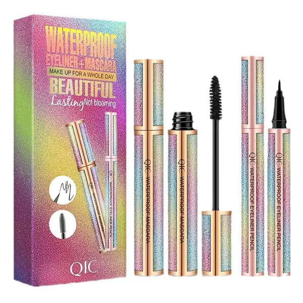 QIC Viral 4D Starry Sky Mascara & Eyeliner Set – Volumizing, Waterproof, Smudge-Proof – Wholesale Makeup photo-5