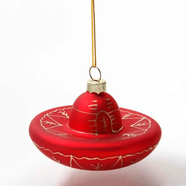 Wholesale Price Customized Xmas Hanging Ornaments Personalized High Quality Custom Hand Blown Glass UFO Flying Airplane Figurines Factory