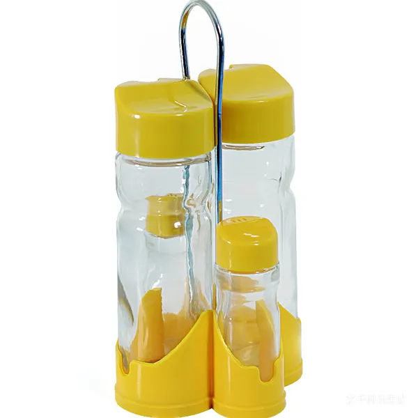 Classic Glass Condiment Set With Stand photo-2