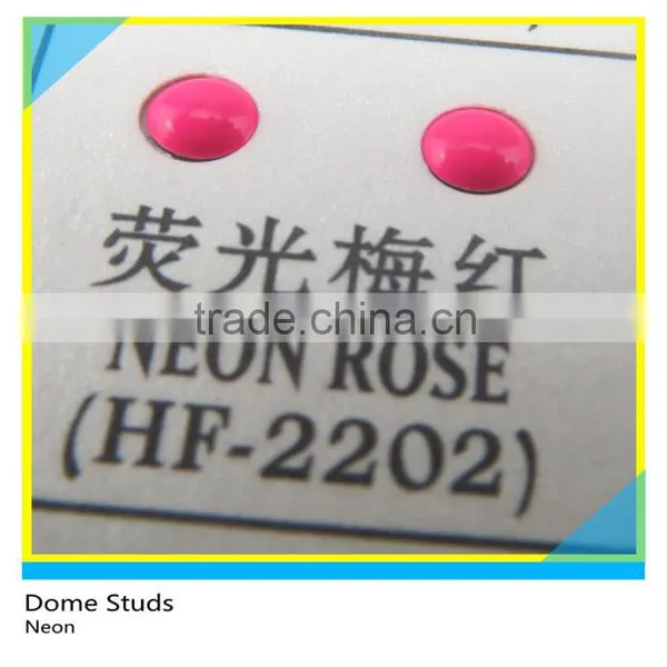 Heat Transfer Half Round Studs Neon Green Hotfix Brass Dome Studs photo-3