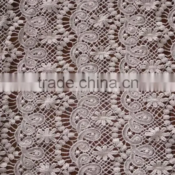 Wholesale Lace Garment Accessory Embroidery Cotton Full Lace Water Soluble Lace Fabric photo-2