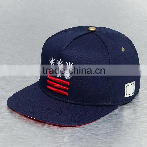 Cheap Wholesale Hip Hop Flat Bill Embroidered Logo Under Brim Printing Snapback Cap and Hat photo-4
