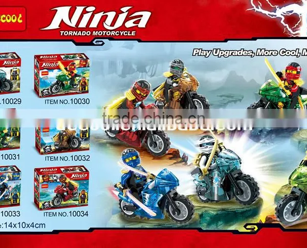 Decool 10029-10034 Ninja Motorcycle Transparent Version 6pcs/lot Minifigure Toy Building Bricks Blocks Toys