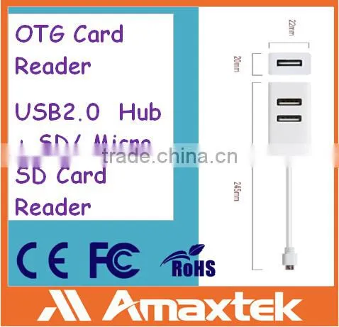 Amaxtek Micro USB OTG Connection Kit and 3 in 1 Card Reader for Andorid Phone photo-2